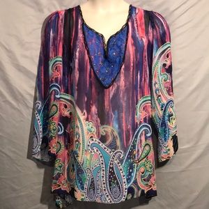 Sienna Rose Womens Sheer Tunic